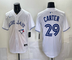 Nike Toronto Blue Jays #29 Joe Carter White Authentic Stitched MLB Jersey