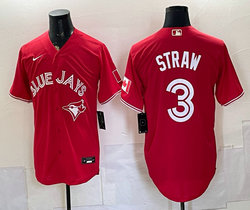 Nike Toronto Blue Jays #3 Myles Straw Red MLB Jersey