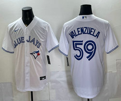 Nike Toronto Blue Jays #59 Brandon Valenzuela White Authentic Stitched MLB Jersey