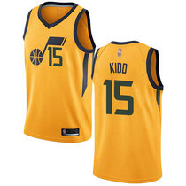 Nike Utah Jazz #15 Stanton Kidd Gold Game Authentic Stitched NBA Jersey