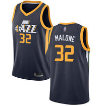 Nike Utah Jazz #32 Karl Malone Navy Game Authentic Stitched NBA Jersey