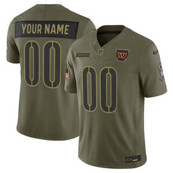Nike Washington Commanders Custom Olive 2025 Salute To Service Stitched Football Jersey