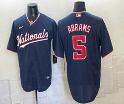 Nike Washington Nationals #5 CJ Abrams Blue Authentic Stitched MLB jersey
