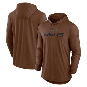 Philadelphia Eagles 2023 brown Salute To Service Pullove Hoodie