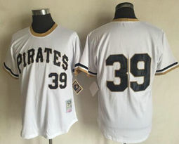 Pittsburgh Pirates #39 Dave Parker White Pullover Throwback Authentic Stitched MLB jersey