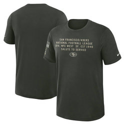 San Francisco 49ers Dark Green 2025 Salute To Service Sideline Slub Dri-FIT T-Shirt
