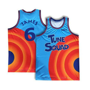 Space Jam Tune Squad #6 Lebron James new Authentic Stitched NBA Jersey
