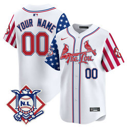 St. Louis Cardinals Custom White 2024 Fourth of July Premier Jersey