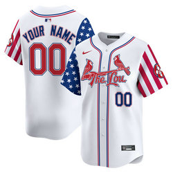 St. Louis Cardinals Custom White 2024 Independence Day Premier Jersey