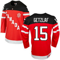 Team Canada #15 Ryan Getzlaf Red 100th Anniversary Authentic Stitched NHL Jerseys