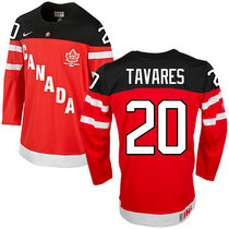 Team Canada #20 John Tavares Red 100th Anniversary Authentic Stitched NHL Jerseys