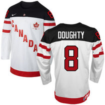Team Canada #8 Drew Doughty White 100th Anniversary Authentic Stitched NHL Jerseys
