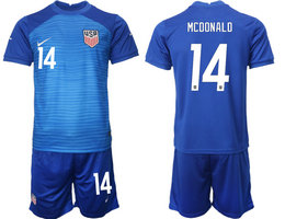 United States #14 MCDDNALD Away 2022 World Cup National Soccer Jersey