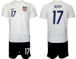 United States #17 HEATH 2022 World Cup National Soccer Jersey