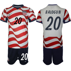 United States #20 Balogun Home 2026 World Cup Soccer jersey