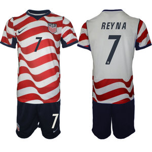 United States #7 Reyna Home 2026 World Cup Soccer jersey