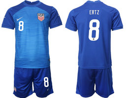 United States #8 ERTZ Away 2022 World Cup National Soccer Jersey