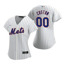 Women's Custom Nike New York Mets White Game Authentic Stitched MLB Jersey