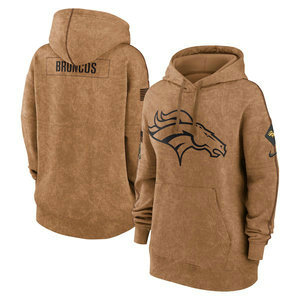 Women's Denver Broncos 2023 Camo Salute To Service Pullove Hoodie