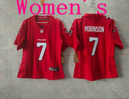 Women's Nike Atlanta Falcons #7 Bijan Robinson Red 2026 Stitched Football Jersey