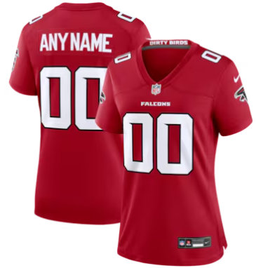 Women's Nike Atlanta Falcons Custom Red 2026 Stitched Football Jersey