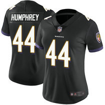 Women's Nike Baltimore Ravens #44 Marlon Humphrey Black Vapor Untouchable Authentic Stitched NFL Jersey