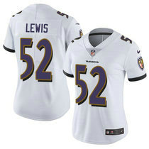 Women's Nike Baltimore Ravens #52 Ray Lewis White Vapor Untouchable Limited Authentic Stitched NFL Jersey