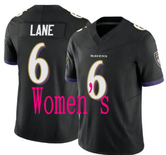 Women's Nike Baltimore Ravens #6 Jacobi Lane Black Vapor Authentic Stitched NFL Jersey