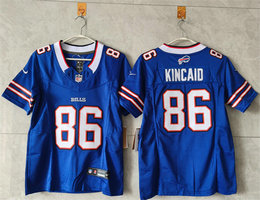 Women's Nike Buffalo Bills #86 Dalton Kincaid Blue Authentic Stitched NFL Jersey