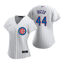 Women's Nike Chicago Cubs #44 Anthony Rizzo White Game Authentic Stitched MLB Jersey