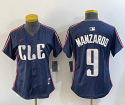 Women's Nike Cleveland Guardians #9 Kyle Manzardo 2024 City Authentic Stitched MLB Jersey