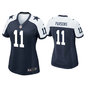 Women's Nike Dallas Cowboys #11 Micah Parsons Blue Thanksgiving Vapor Untouchable Authentic Stitched NFL Jersey