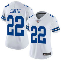 Women's Nike Dallas Cowboys #22 Emmitt Smith White Vapor Untouchable Authentic Stitched NFL Jersey