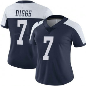 Women's Nike Dallas Cowboys #7 Trevon Diggs Blue Thanksgiving Vapor Untouchable Authentic Stitched NFL Jerseys