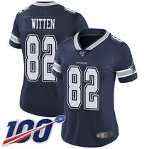 Women's Nike Dallas Cowboys #82 Jason Witten 100th Season Blue Vapor Untouchable Authentic Stitched NFL Jersey
