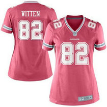 Women's Nike Dallas Cowboys #82 Jason Witten Pink Authentic Stitched NFL Jerseys