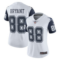 Women's Nike Dallas Cowboys #88 Dez Bryant White Rush Authentic Stitched NFL jerseys