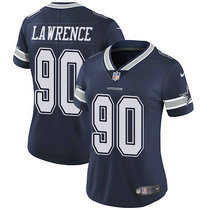 Women's Nike Dallas Cowboys #90 Demarcus Lawrence Blue Vapor Untouchable Authentic Stitched NFL Jersey