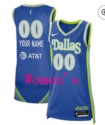 Women's Nike Dallas Wings Unisex Victory Custom Blue Jersey printed