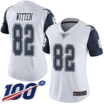 Women's Nike Dallas cowboys #82 Jason Witten 100th Season White Rush Authentic Stitched NFL Jerseys