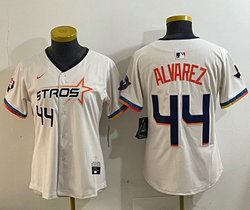 Women's Nike Houston Astros #44 Yordan Alvarez Cream 2025 City Connect With Texas Patch Jersey