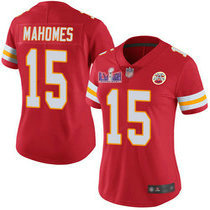 Women's Nike Kansas City Chiefs #15 Patrick Mahomes II Red Vapor Untouchable With 2024 Super Bowl (LVIII ) patch Jersey