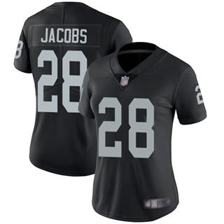 Women's Nike Oakland Raiders #28 Josh Jacobs Black Vapor Untouchable Limited Authentic Stitched NFL Jersey