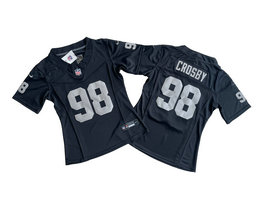 Women's Nike Las Vegas Raiders #98 Maxx Crosby Black 2023 F.U.S.E Authentic Stitched NFL Jersey