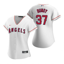 Women's Nike Los Angeles Angels of Anaheim #37 Dylan Bundy White Game Authentic stitched MLB jersey
