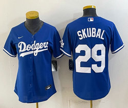 Women's Nike Los Angeles Dodgers #29 Tarik Skubal Blue Authentic Stitched MLB Jersey