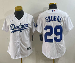 Women's Nike Los Angeles Dodgers #29 Tarik Skubal White Authentic Stitched MLB Jersey