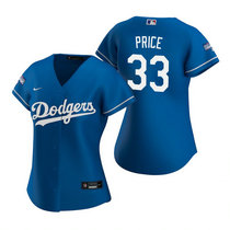 Women's Nike Los Angeles Dodgers #33 David Price Blue 2020 World Series Champions Jersey
