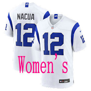 Women's Nike Los Angeles Rams #12 Puka Nacua 2026 White Authentic Stitched NFL Jerseys