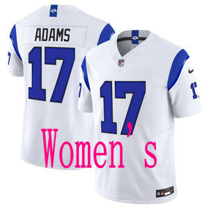 Women's Nike Los Angeles Rams #17 Davante Adams 2026 White Authentic Stitched NFL Jerseys